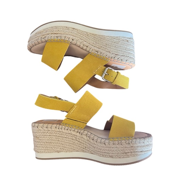 New Leather Espadrille Wedge Shoes. Size 7. - Picture 3 of 8